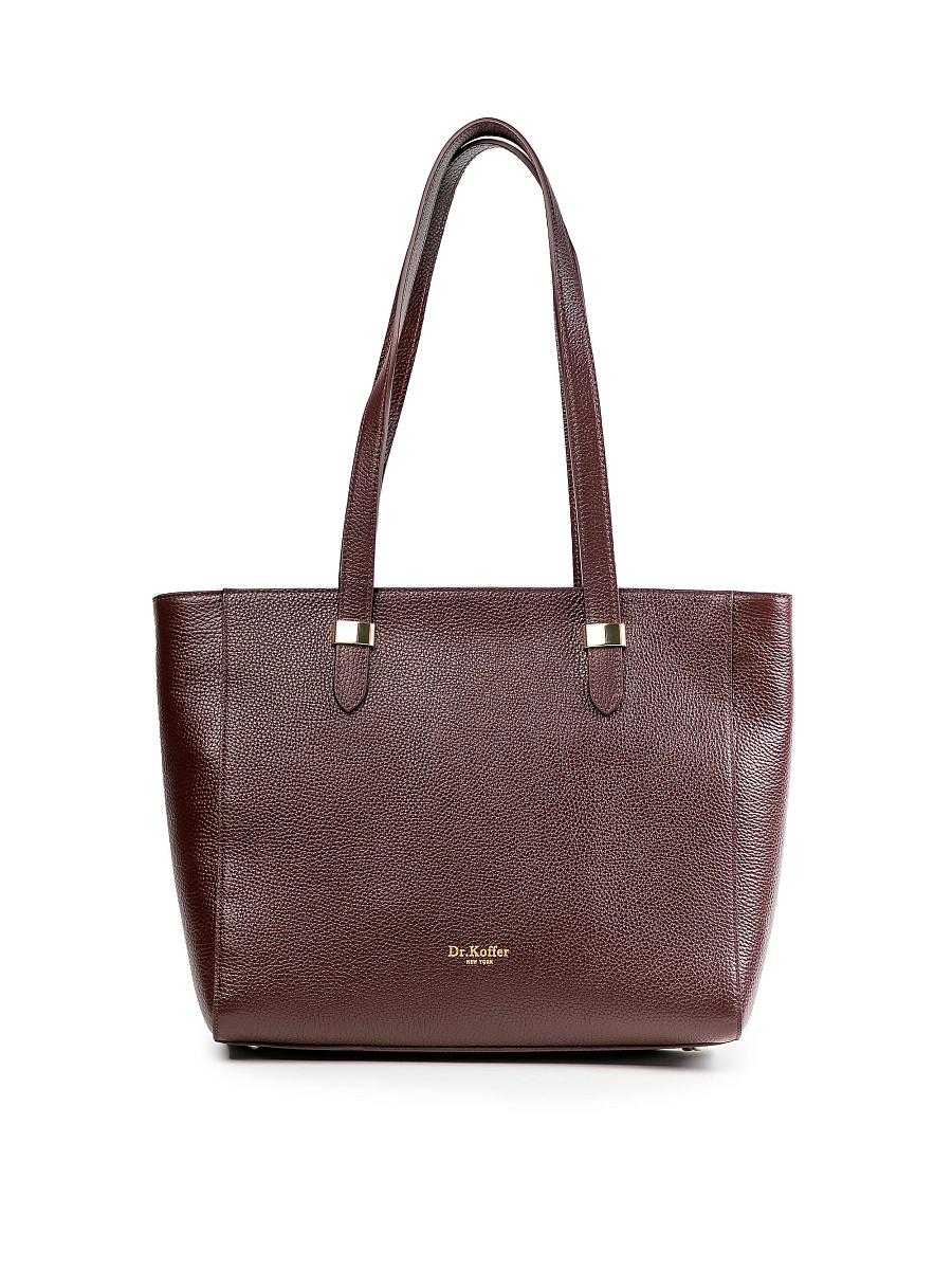 Женская сумка Dr.Koffer из натуральной кожи бордовая