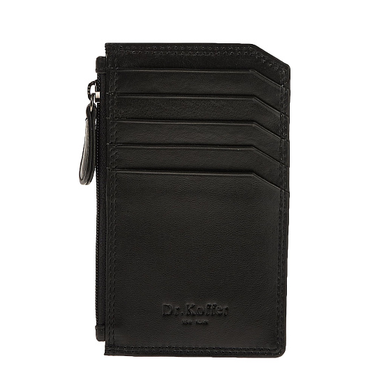 Кредитница Dr.Koffer из натуральной кожи черная