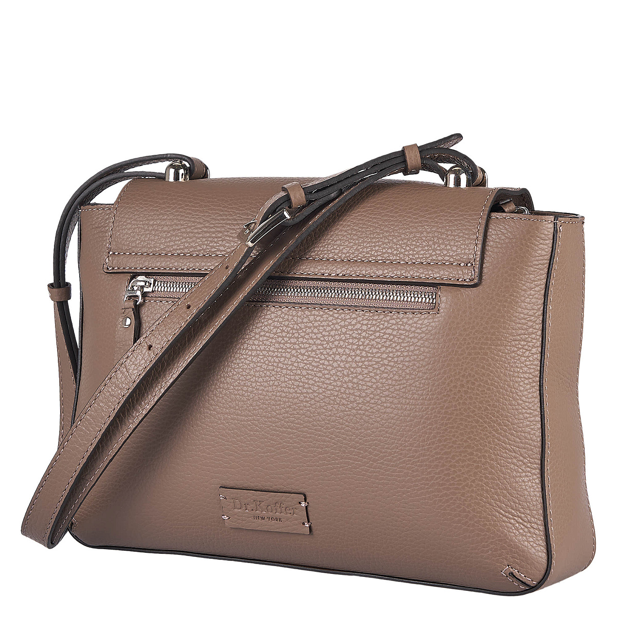 Женская сумка Dr. Koffer из натуральной кожи бежевая