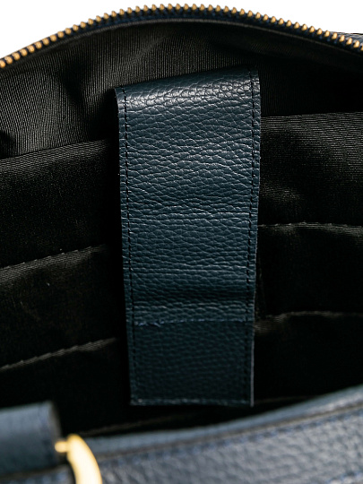 Дорожная сумка Dr. Koffer из натуральной кожи синяя