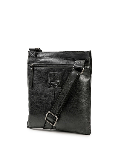 Сумка через плечо Dr.Koffer из натуральной кожи черная