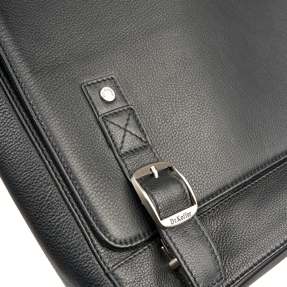 Портфель Dr.Koffer из натуральной кожи черный