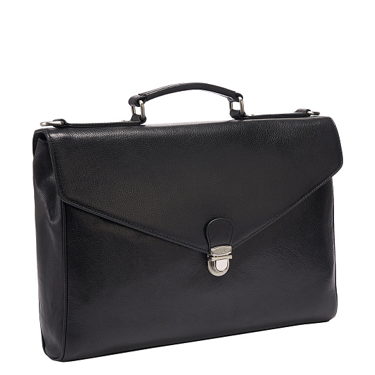 Портфель Dr.Koffer из натуральной кожи черный
