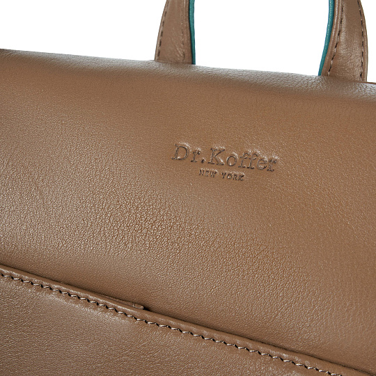 Рюкзак Dr.Koffer из натуральной кожи бежевый