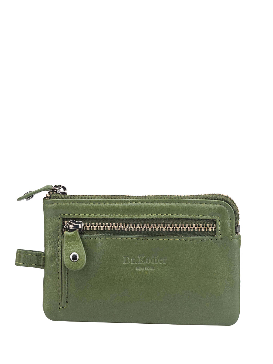 Ключница Dr.Koffer из натуральной кожи зеленая