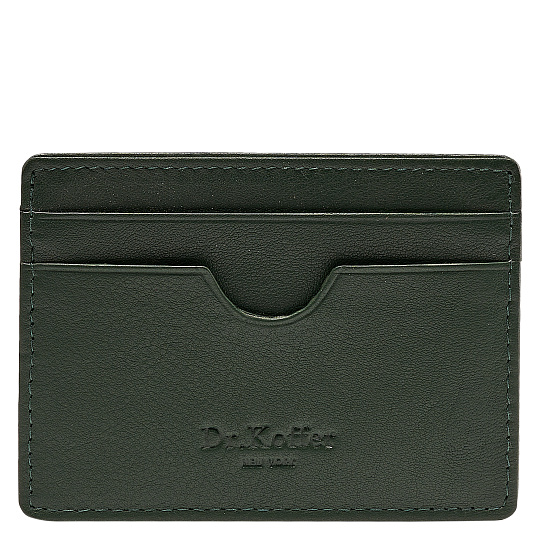 Кредитница Dr.Koffer из натуральной кожи зеленая
