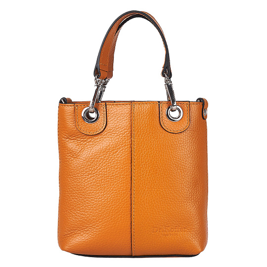 Женская сумка Dr. Koffer из натуральной кожи оранжевая