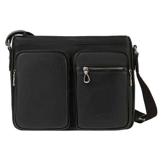 Деловая сумка Dr.Koffer из натуральной кожи черная