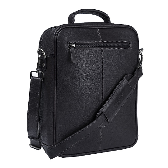 Сумка через плечо Dr.Koffer из натуральной кожи черная