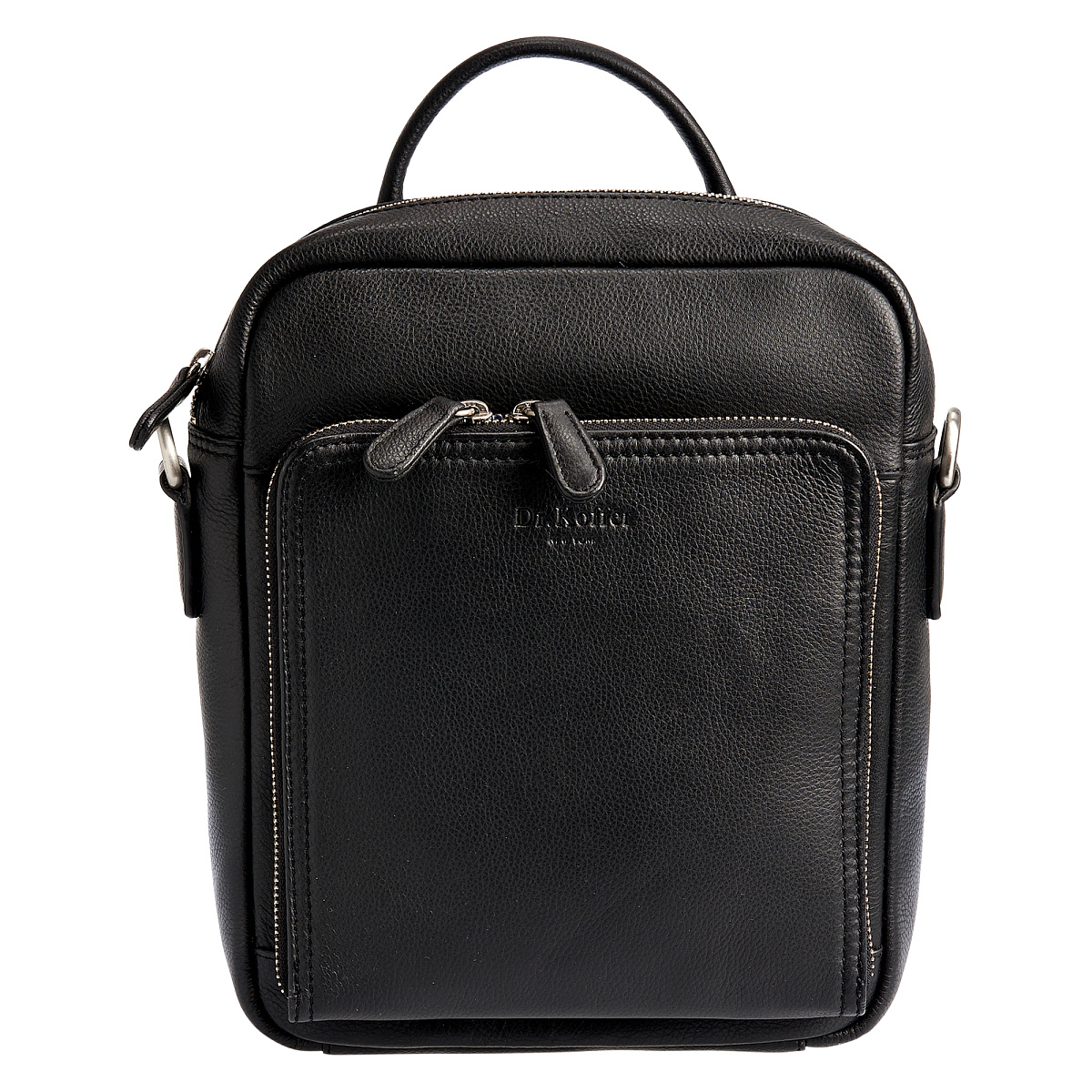Сумка через плечо Dr.Koffer из натуральной кожи черная