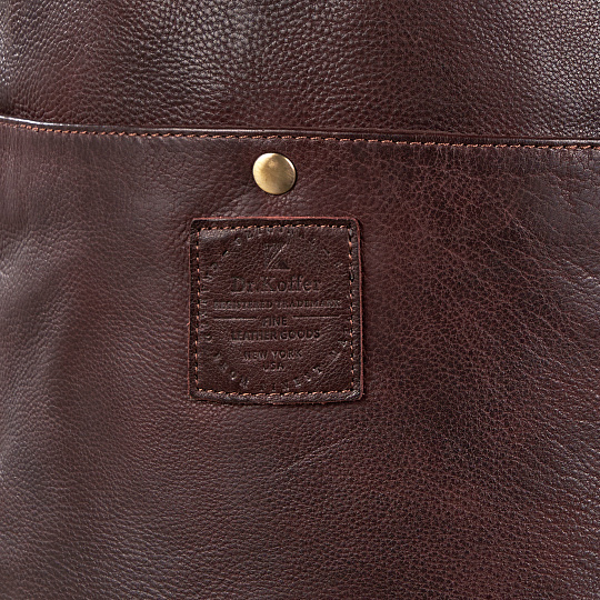 Рюкзак Dr.Koffer из натуральной кожи темно-коричневый