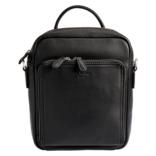 Сумка через плечо Dr.Koffer из натуральной кожи черная