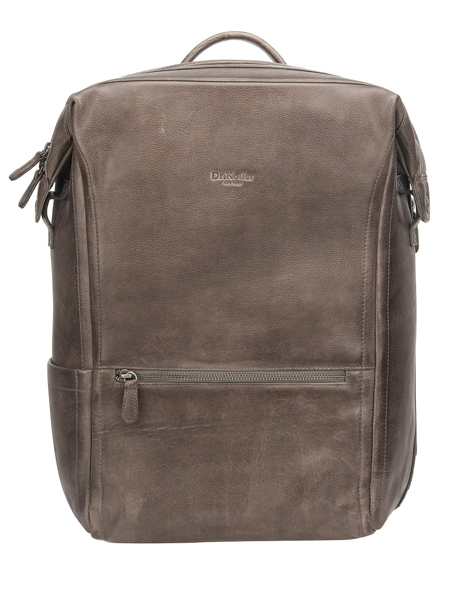 Рюкзак Dr. Koffer из натуральной кожи серый