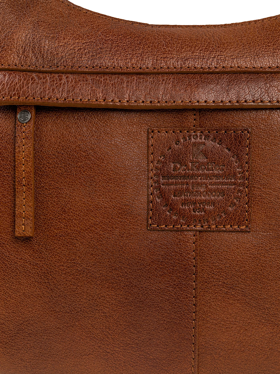 Женская сумка Dr.Koffer из натуральной кожи коричневая