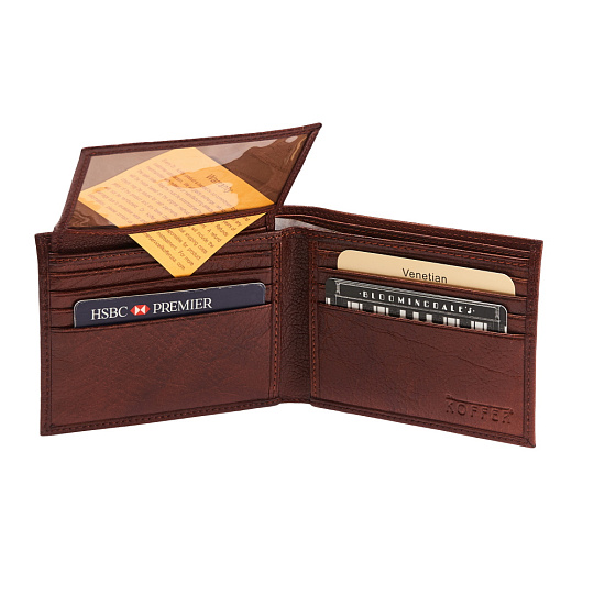 Портмоне Dr.Koffer из натуральной кожи светло-коричневое