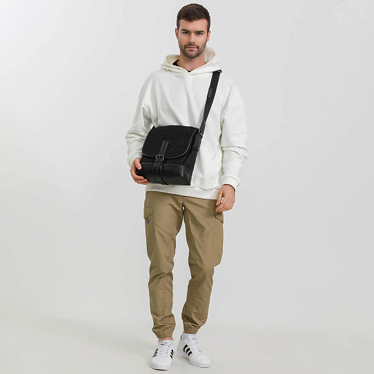 Сумка через плечо Dr.Koffer из нейлона и натуральной кожи