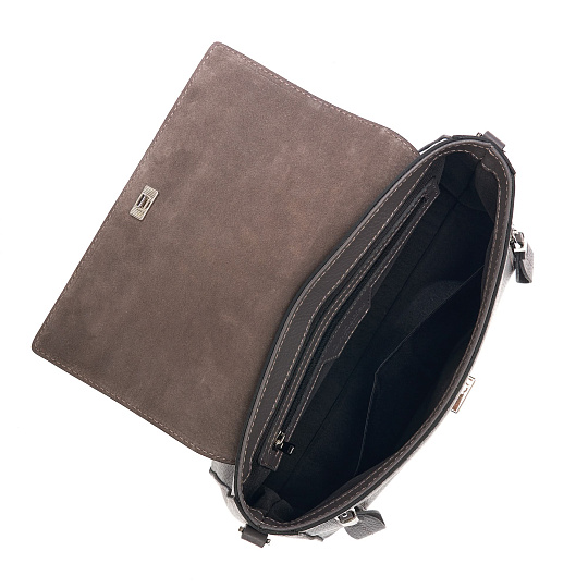 Женская сумка Dr. Koffer из натуральной кожи серая