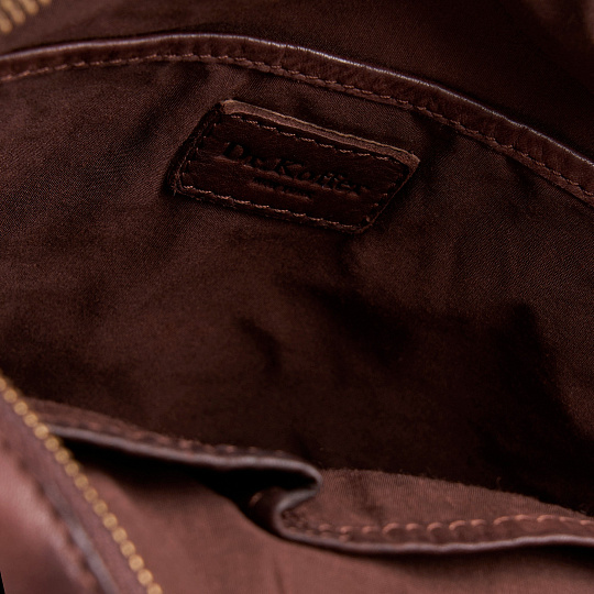 Сумка через плечо Dr.Koffer из натуральной кожи коричневая