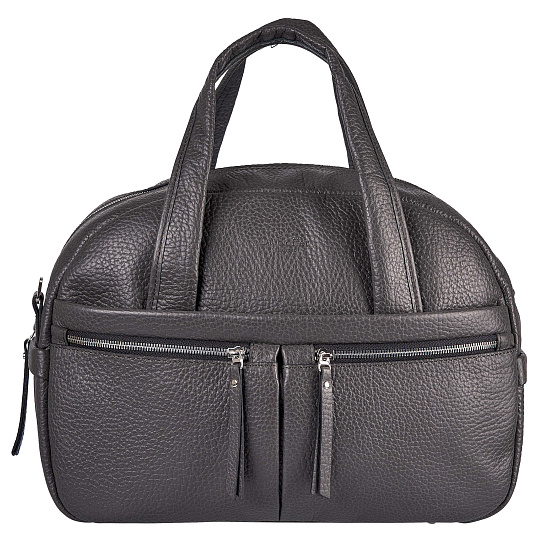 Сумка дорожная Dr.Koffer из натуральной кожи серая