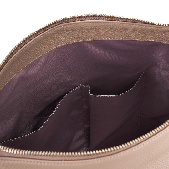 Женская сумка  Dr. Koffer из натуральной кожи бежевая