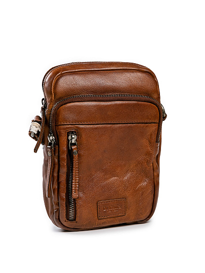 Сумка через плечо Dr.Koffer из натуральной кожи коричневая