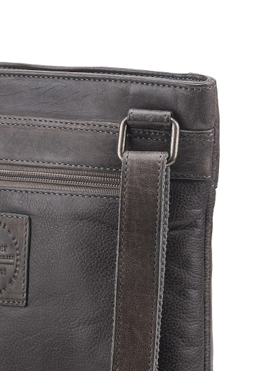 Сумка через плечо Dr. Koffer из натуральной кожи серая