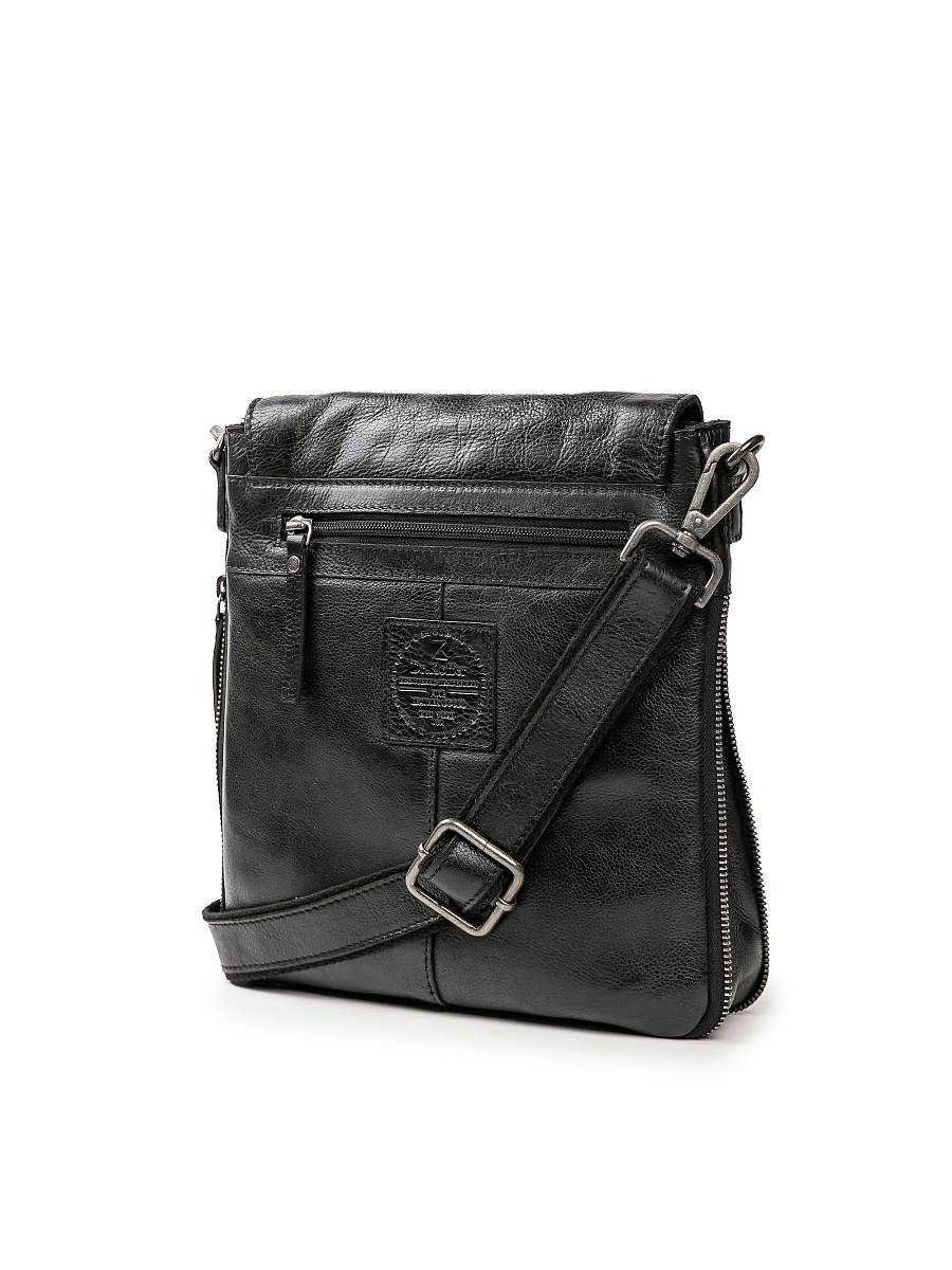 Сумка через плечо Dr.Koffer из натуральной кожи черная