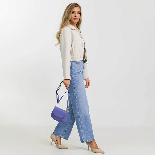 Женская сумка Dr. Koffer из натуральной кожи голубая