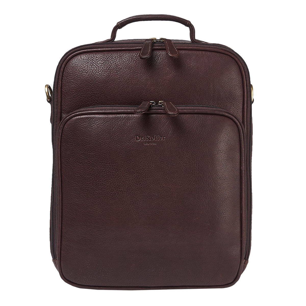 Сумка через плечо Dr.Koffer из натуральной кожи коричневая