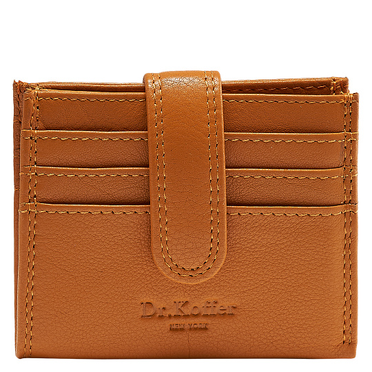 Кредитница Dr.Koffer из натуральной кожи желтая