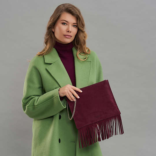 Женская сумка  Dr. Koffer из натуральной кожи бордовая