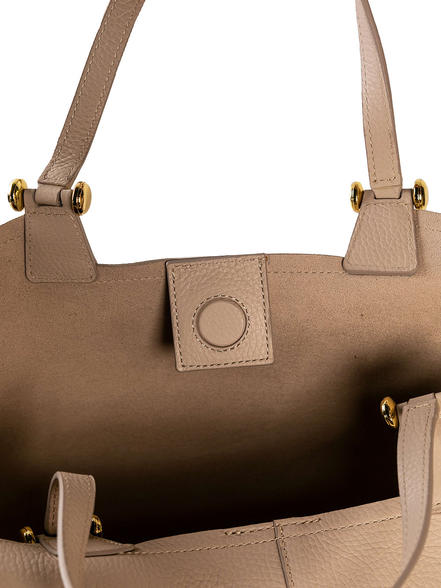 Женская сумка Dr. Koffer из натуральной кожи бежевая