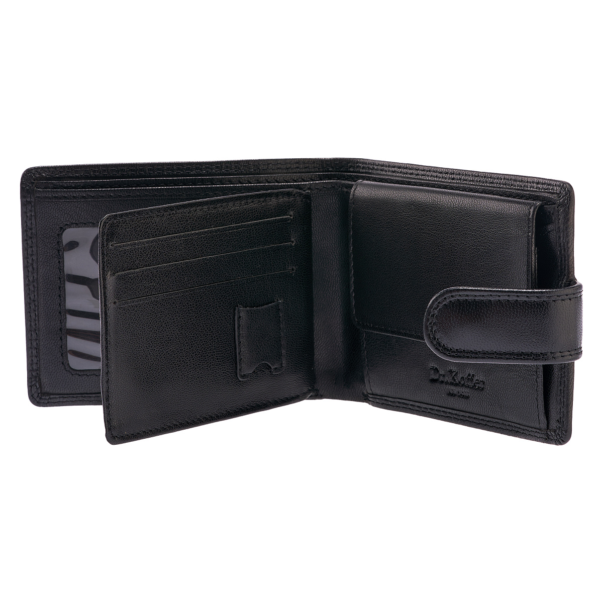 Портмоне Dr.Koffer из натуральной кожи черное