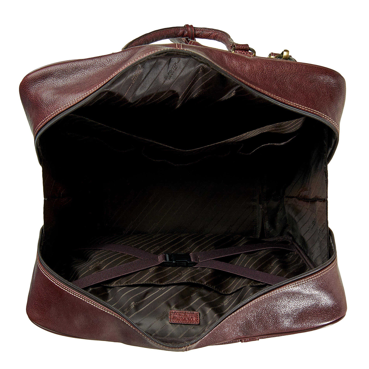 Сумка дорожная Dr.Koffer из натуральной кожи коричневая