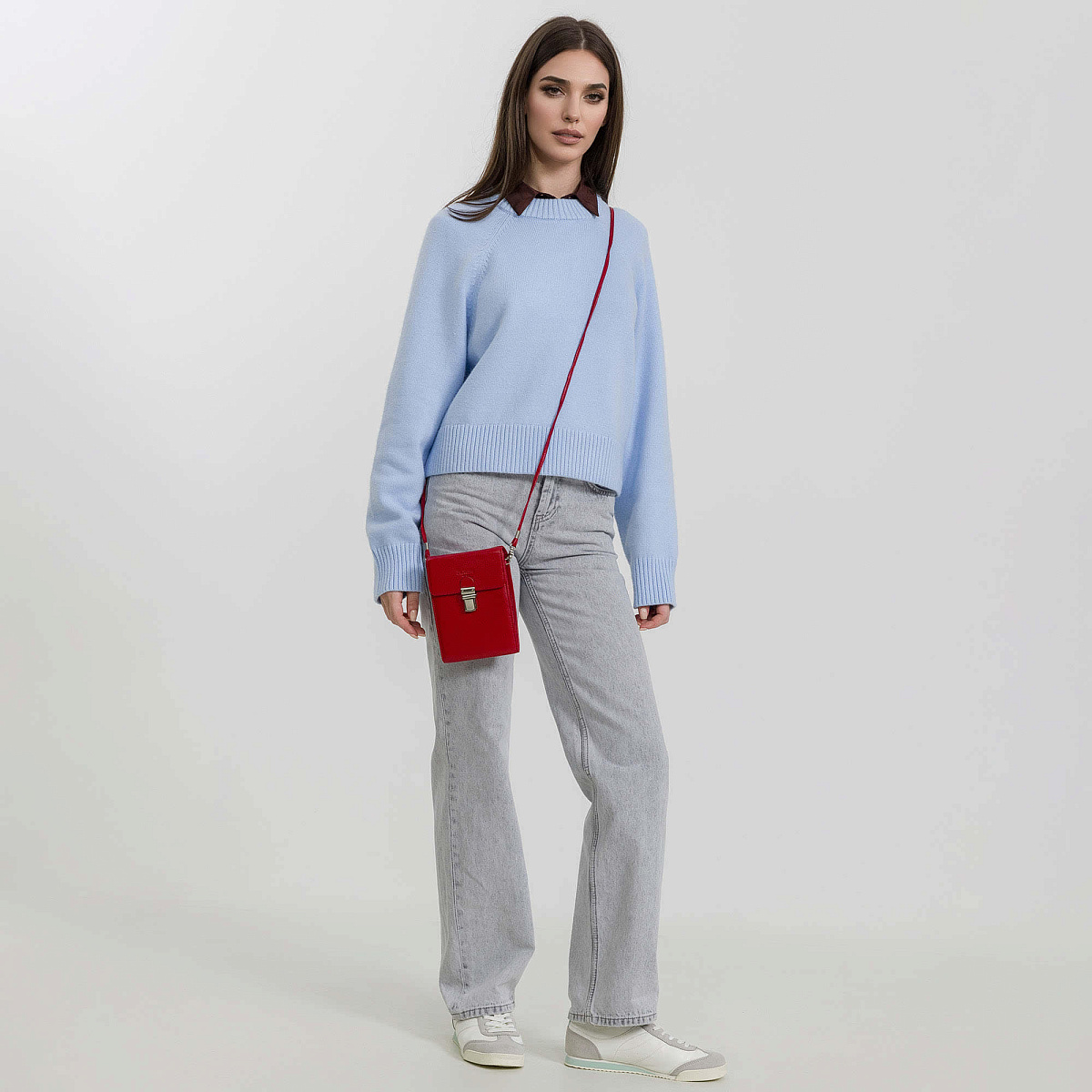 Деловая сумка Dr.Koffer из натуральной кожи красная