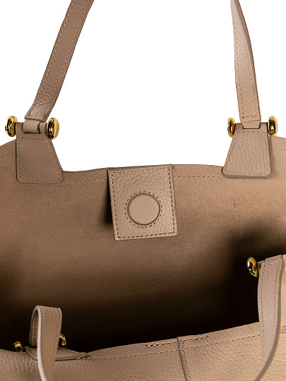 Женская сумка Dr. Koffer из натуральной кожи бежевая