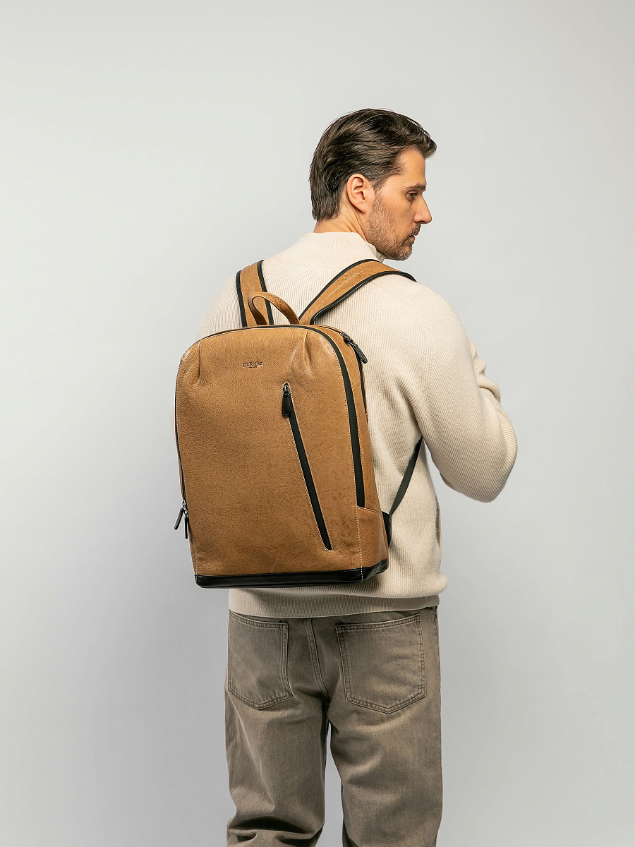 Рюкзак Dr.Koffer из натуральной кожи синий