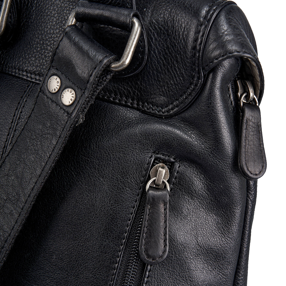 Рюкзак Dr.Koffer из натуральной кожи черный