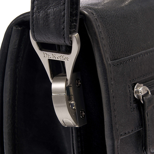 Портфель Dr.Koffer из натуральной кожи черный