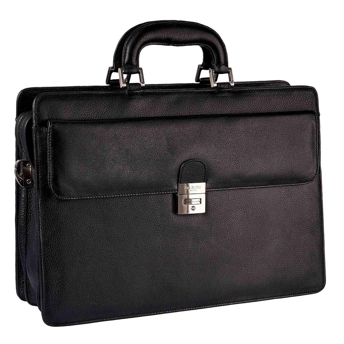 Портфель Dr.Koffer из натуральной кожи черный
