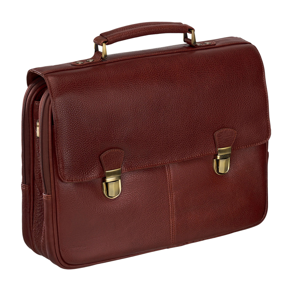 Портфель Dr.Koffer из натуральной кожи светло-коричневый