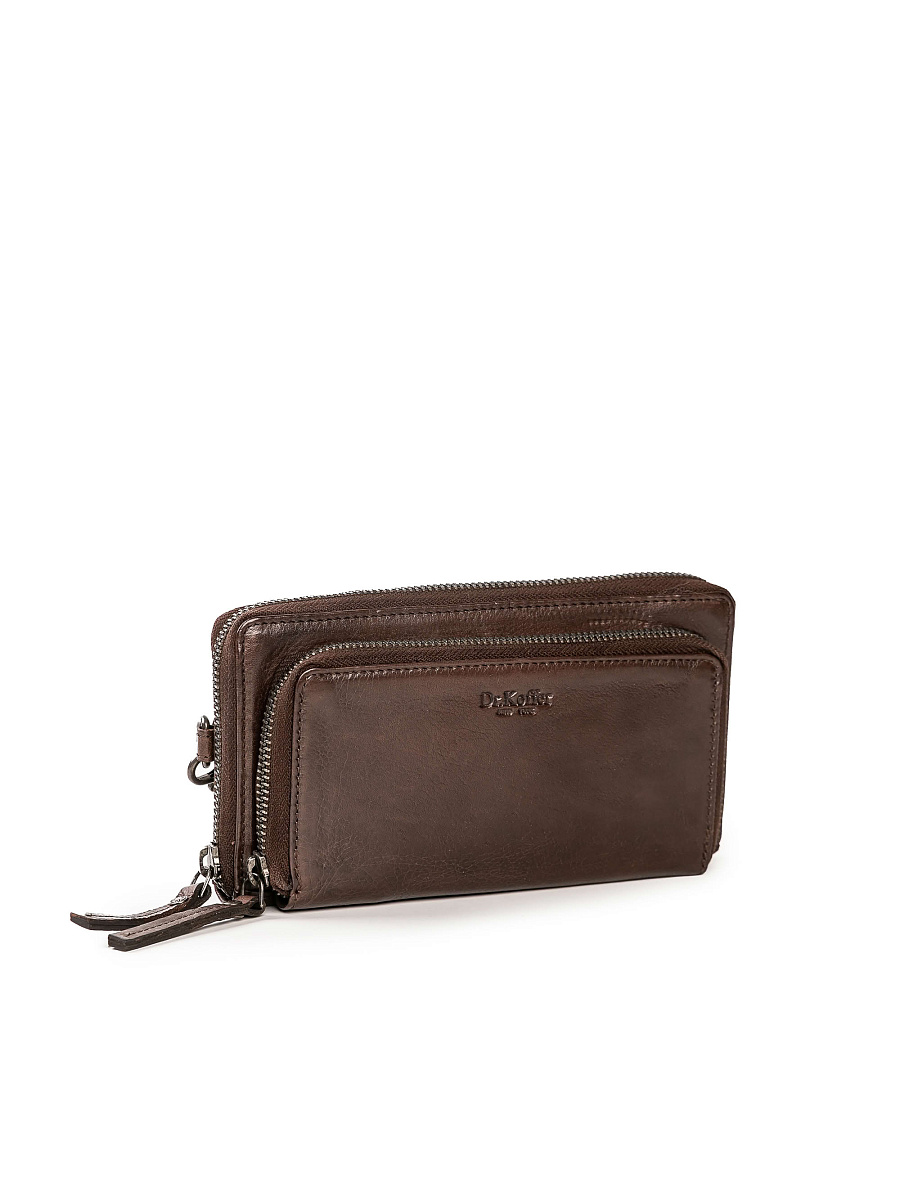 Портмоне Dr.Koffer из натуральной кожи коричневое