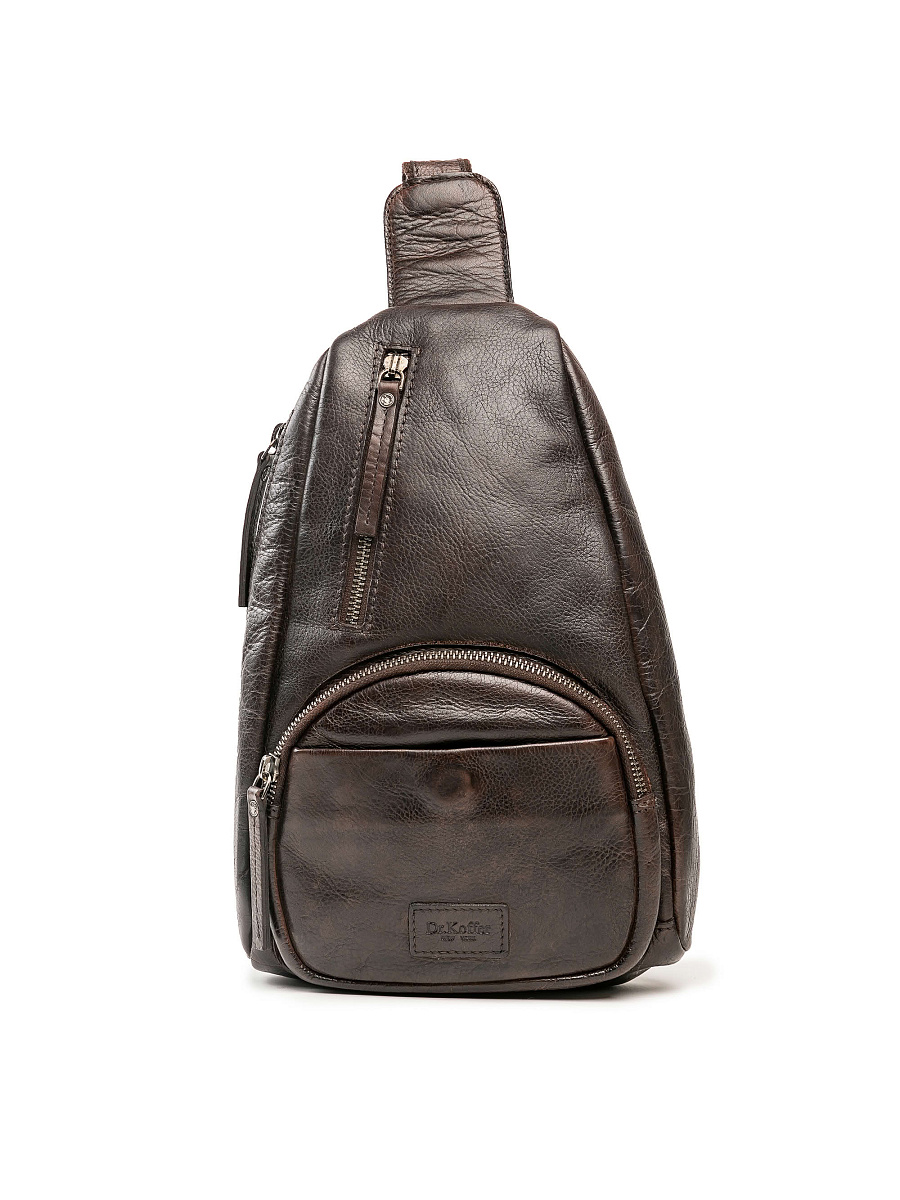 Рюкзак Dr.Koffer из натуральной кожи темно-коричневый