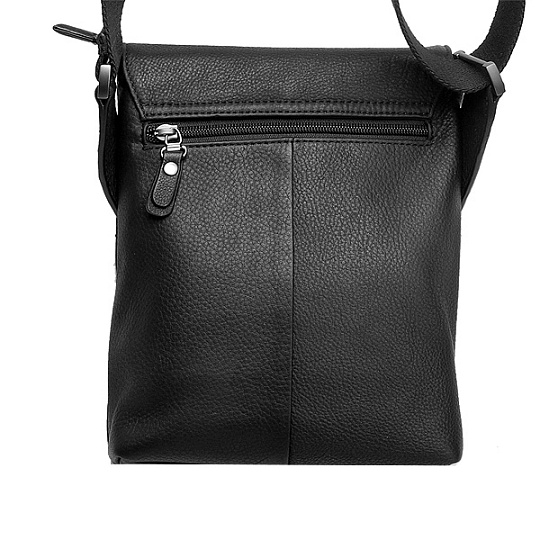 Черная кожаная сумка через плечо Dr.Koffer M402352-105-04