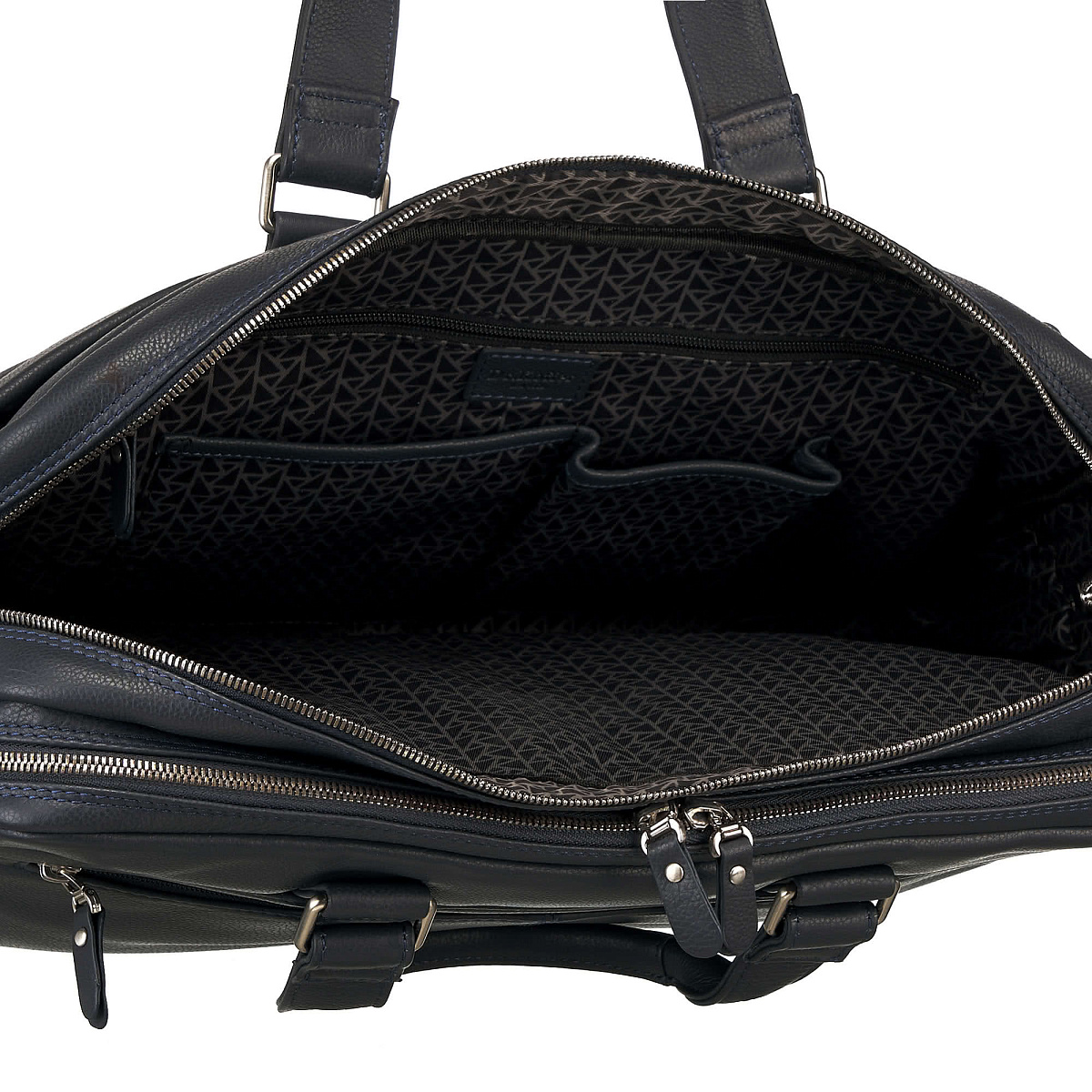 Деловая сумка Dr.Koffer из натуральной кожи синяя