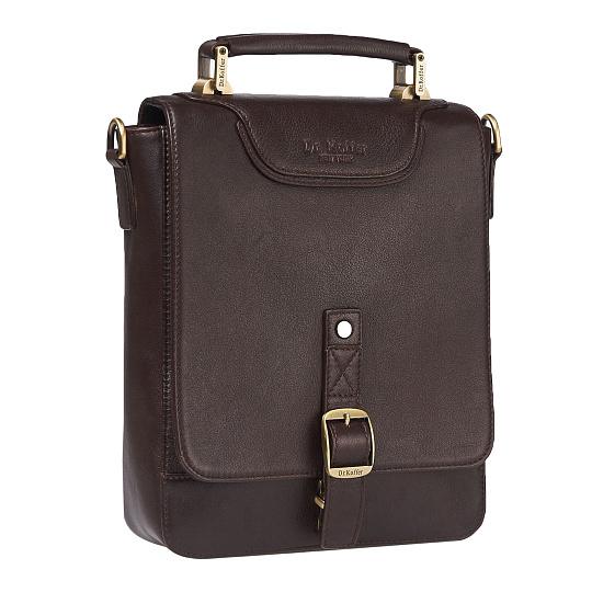 Сумка через плечо Dr.Koffer из натуральной кожи коричневая