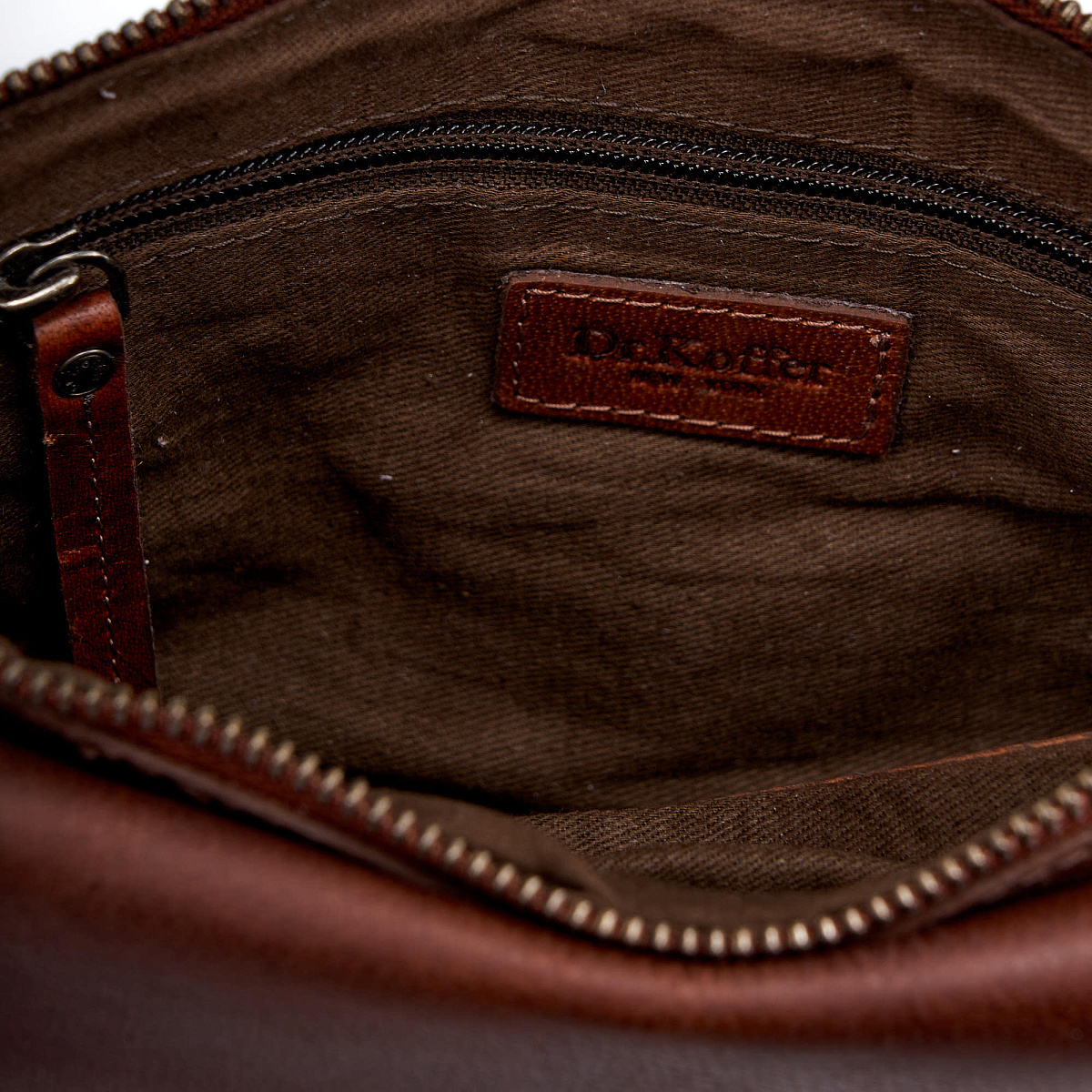 Сумка через плечо Dr.Koffer из натуральной кожи коричневая