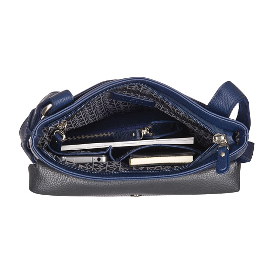 Сумка через плечо Dr.Koffer из натуральной кожи серая