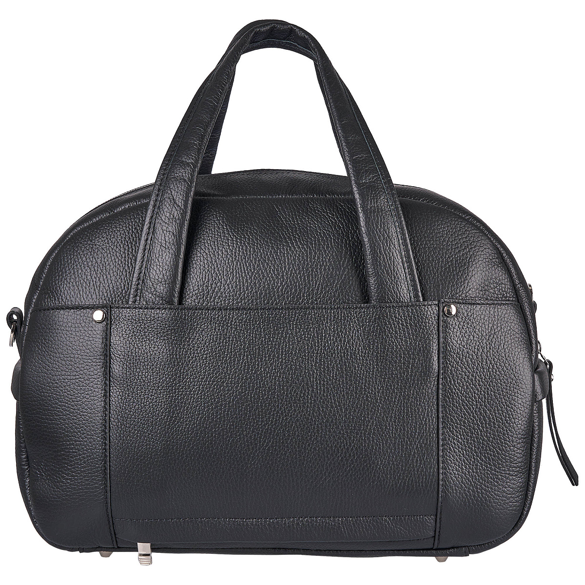 Сумка дорожная Dr.Koffer из натуральной кожи черная