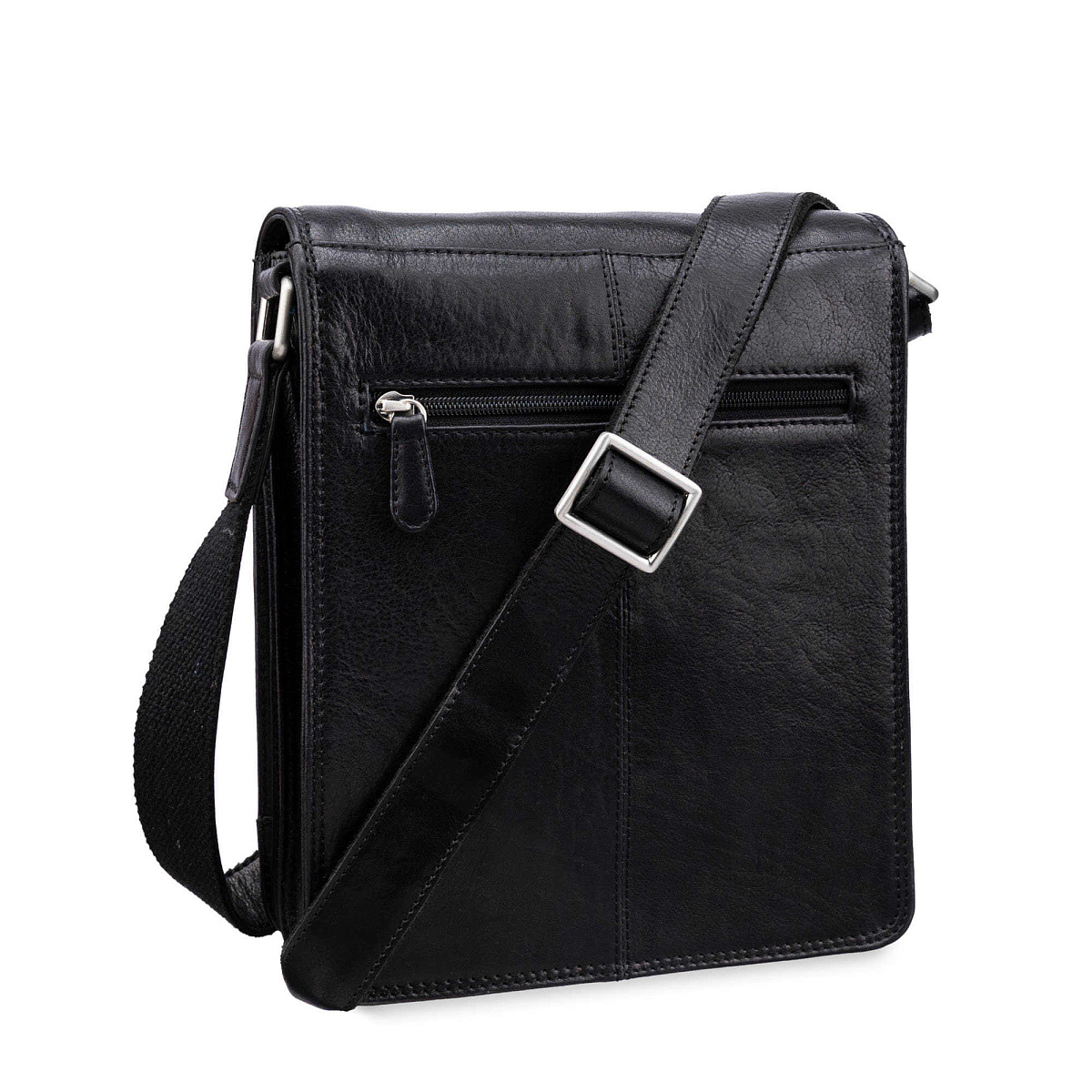 Сумка через плечо Dr.Koffer из натуральной кожи черная